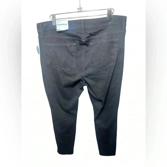OLD NAVY ROCKSTAR SUPER SKINNY Black New Sz 16 - Picture 2 of 3